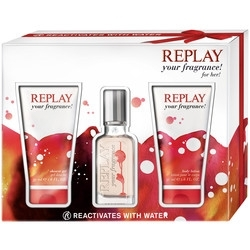 Replay Your Fragrance! for Her Poklon set, Toaletna voda 20ml + gel za tuširanje 50ml + dezodorans 50ml