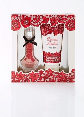 Christina Aguilera Red Sin Poklon set, parfemska voda 15ml + gel za tuširanje 50ml