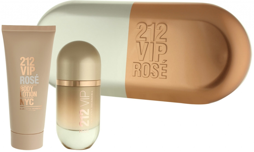 Carolina Herrera 212 VIP Rose Poklon set, parfemska voda 50ml + mlijeko za tijelo 100ml