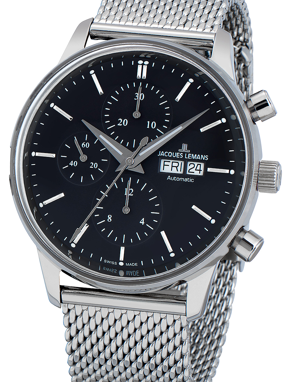 Jacques Lemans N-208C Retro Classic automatic chronograph 44mm 5ATM