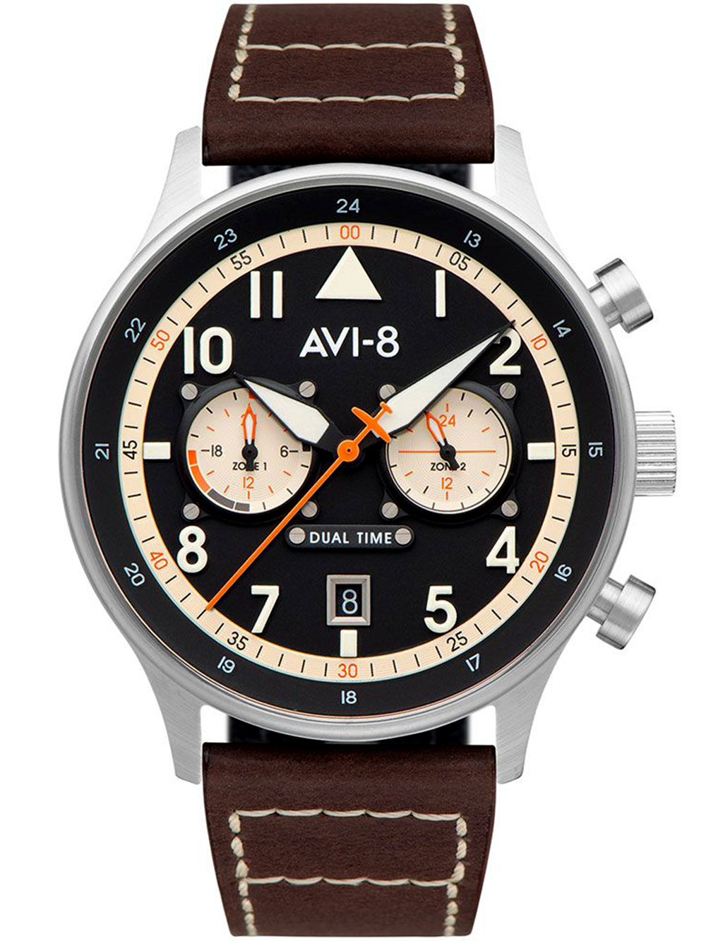 AVI-8 av-4088-01 Carey Dual Time 44mm 5ATM