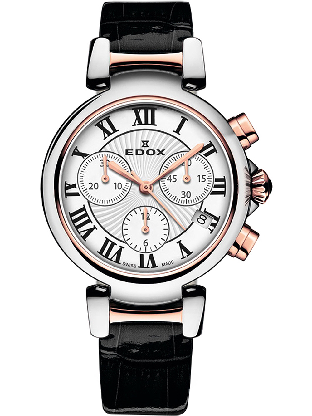 Edox 10220-357RC-AR LaPassion Chronograph Ladies Watch 35mm 5ATM