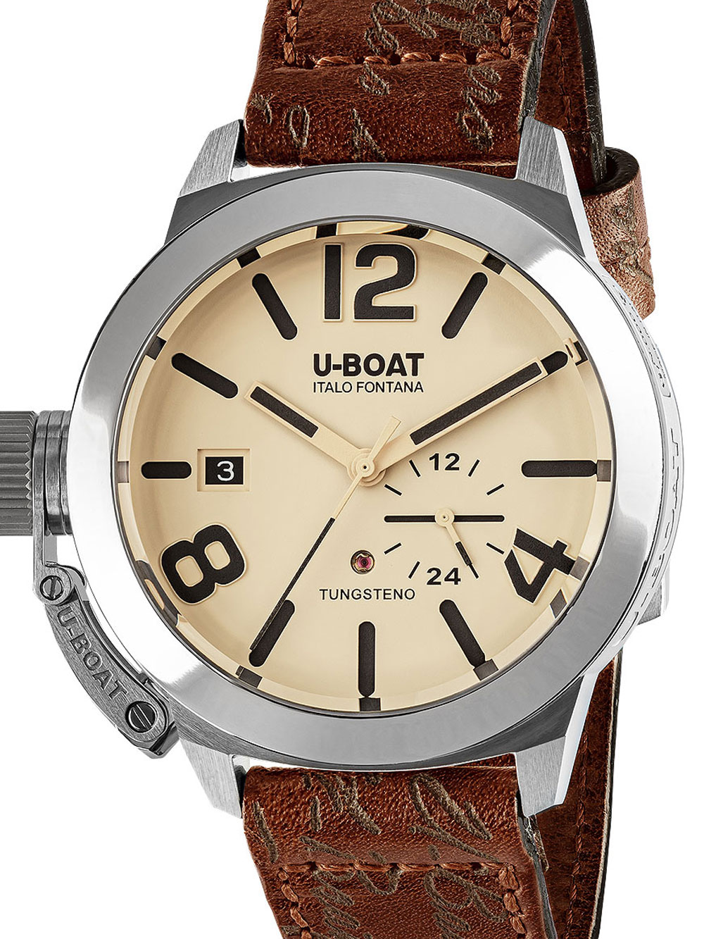 U-Boat 8892 Classico Tungsteno Beige Automatic Mens Watch 42mm 10ATM