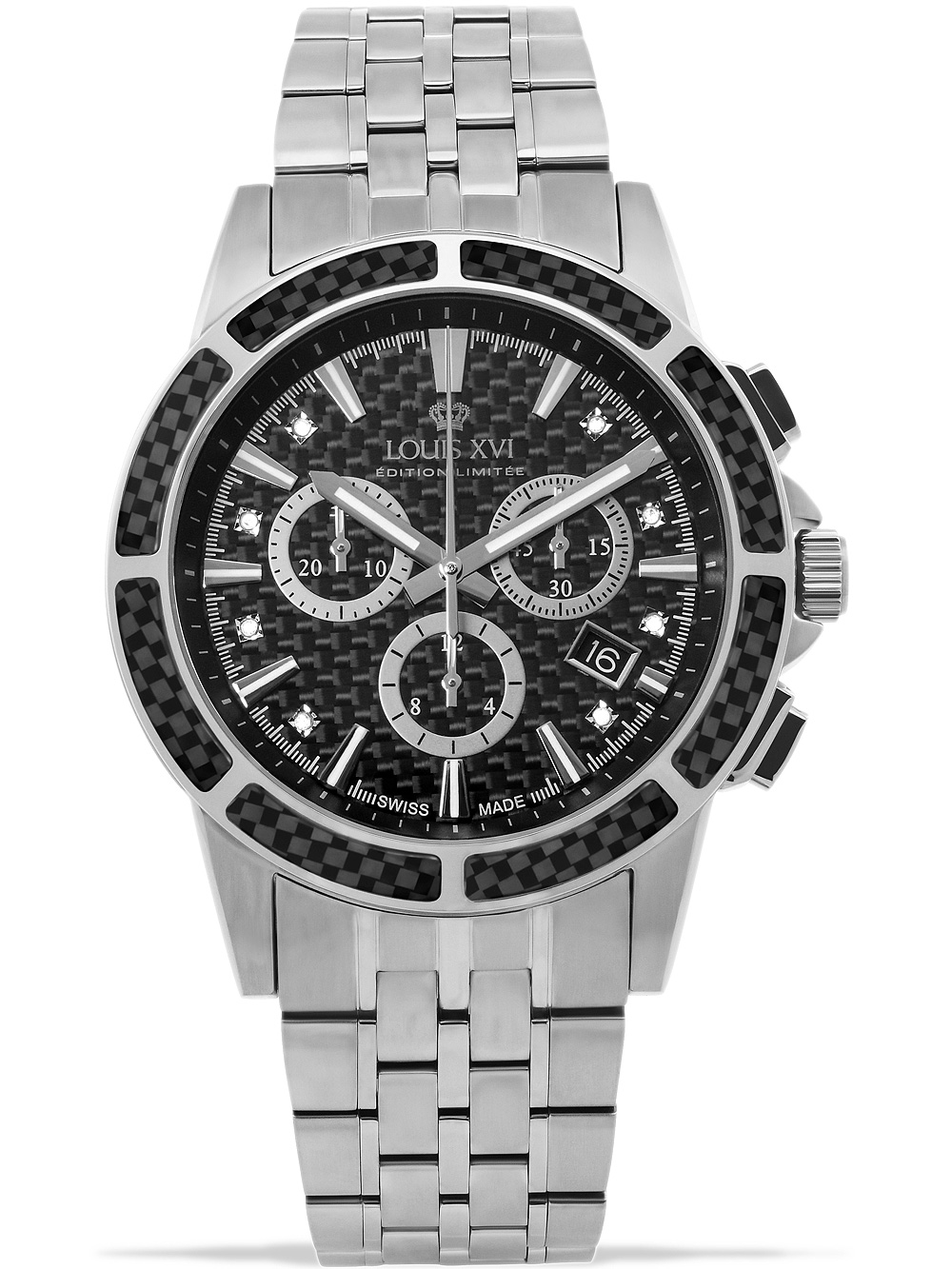 Louis XVI LXVI1101 Majeste Chronograph Mens Watch 43mm 5ATM