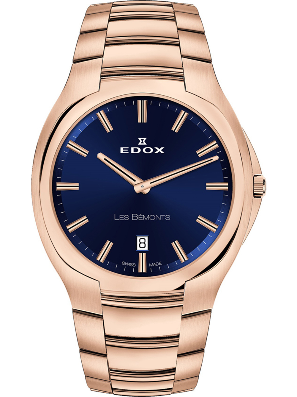 Edox 56003-37R-BUIR Les Bemonts Mens Watch 40mm 3ATM