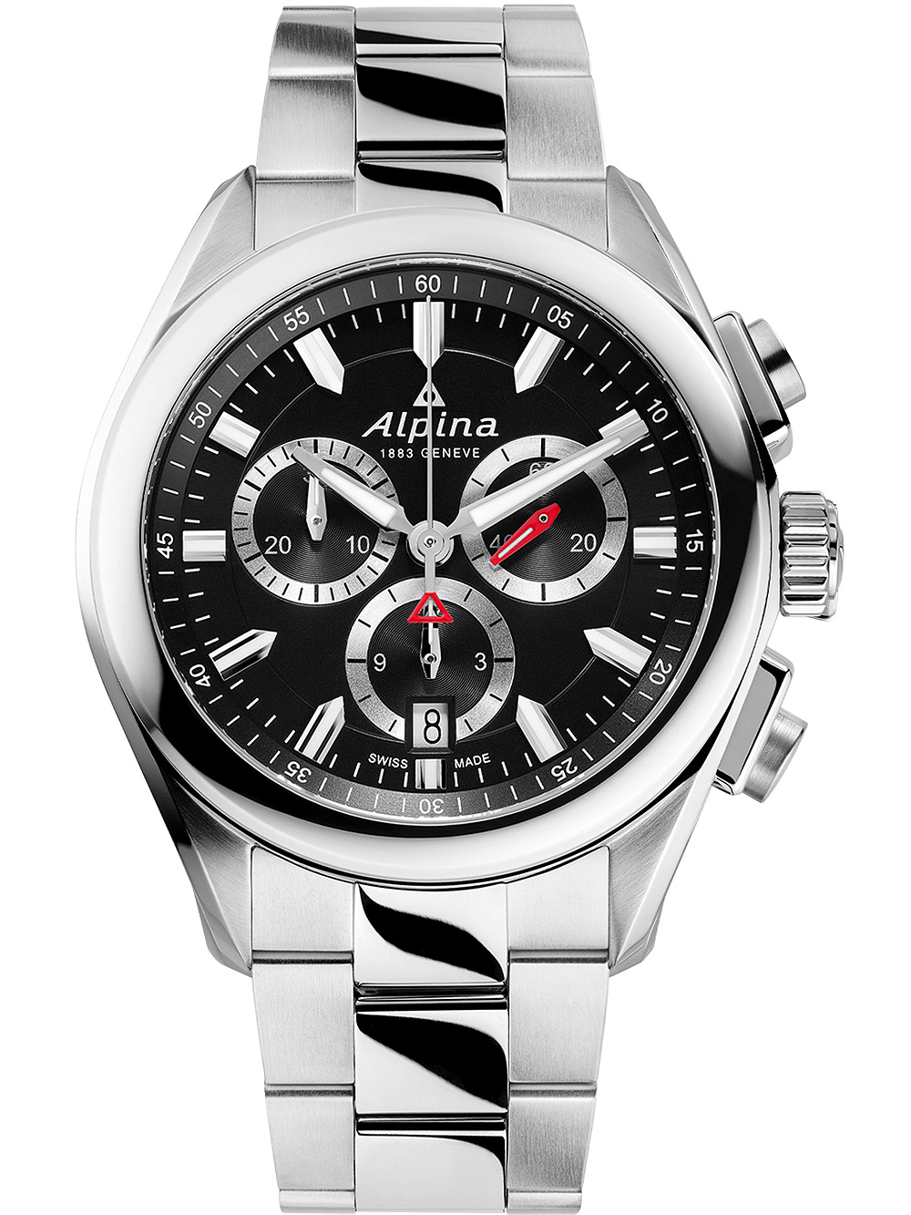 Alpina AL-373BS4E6B Alpiner Chronograph Mens Watch 42mm 10ATM