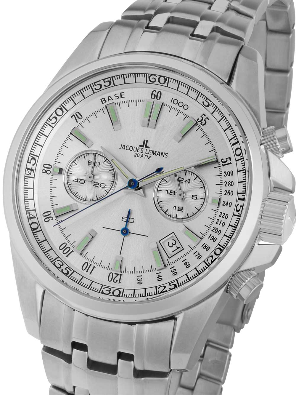 Jacques Lemans 1-1117.1FN Liverpool Chronograph Mens Watch 44mm 20ATM