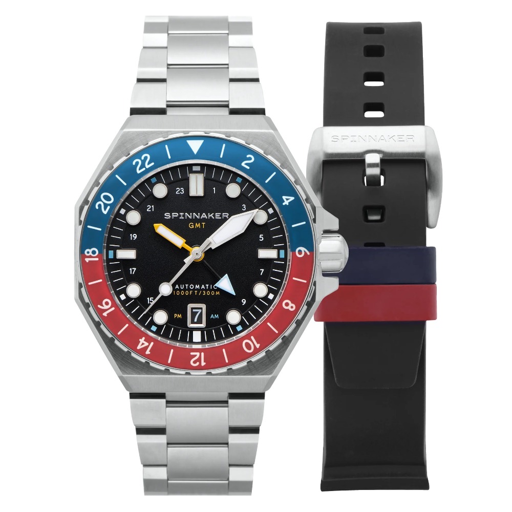 Spinnaker SP-5119-44 Dumas Automatic GMT Mens Watch 44mm 30ATM