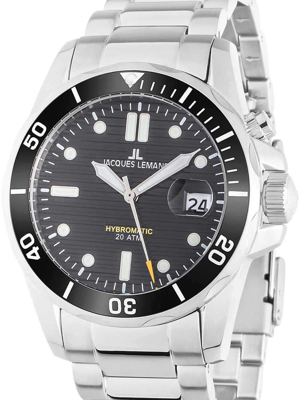 Jacques Lemans 1-2170G Hybromatic Diver Mens Watch 41mm 20ATM