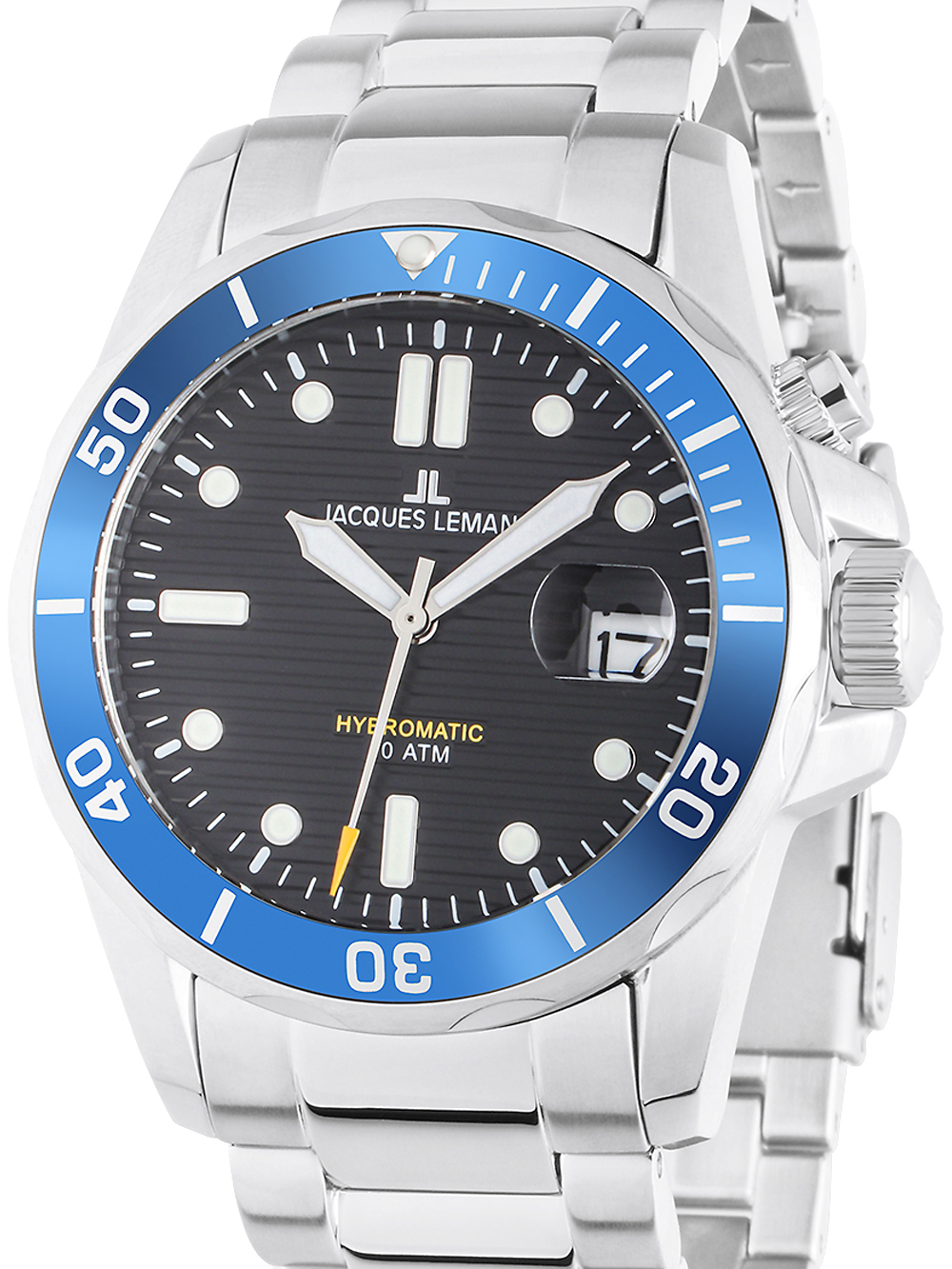 Jacques Lemans 1-2170J Hybromatic Diver Mens Watch 41mm 20ATM