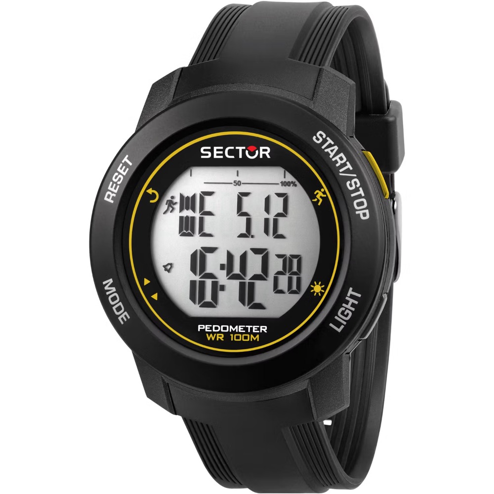 Sector R3251284001 EX-37 Digital Watch Mens 45mm 100M