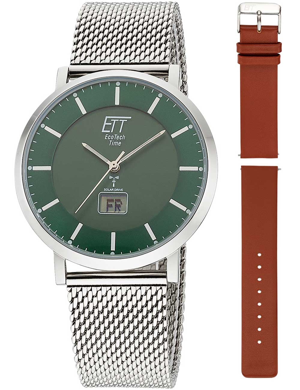 ETT Eco Tech Time EGS-11622-81MS Mens Watch Atacama Solar Radio Controlled 40mm 5ATM