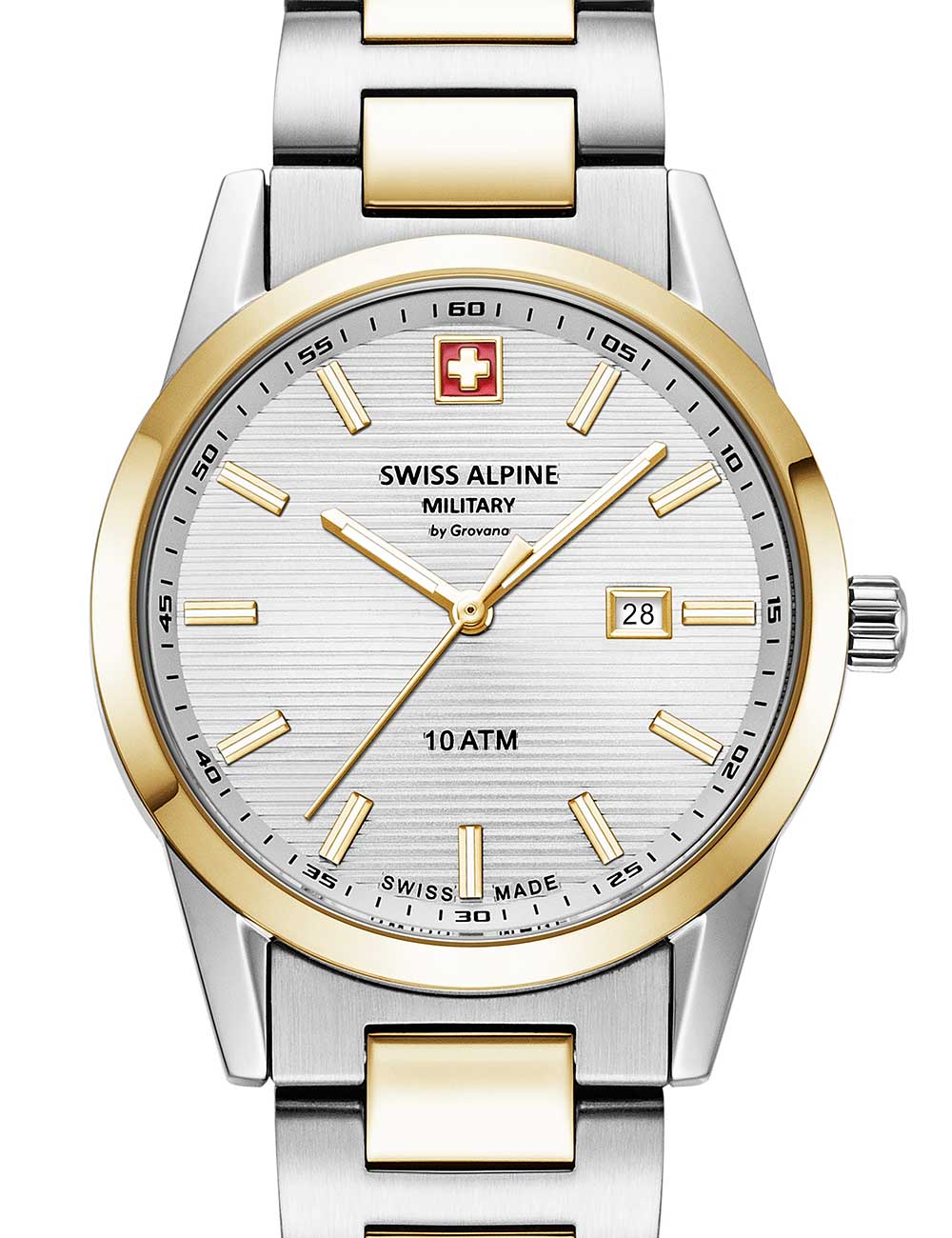 Swiss Alpine Military 7767.1142 Ladies Watch Argos two tone silver 34mm 10ATM