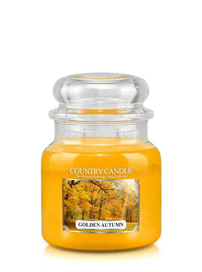 Country Candle Zlatna jesen srednja mirisna svijeća 2 fitilja (453 g)