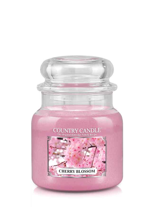 Country Candle Cherry Blossom srednje mirisna svijeća s 2 fitilja (453 g)