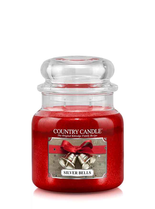 Country Candle Silver Bells srednja mirisna svijeća s 2 fitilja (453 g)