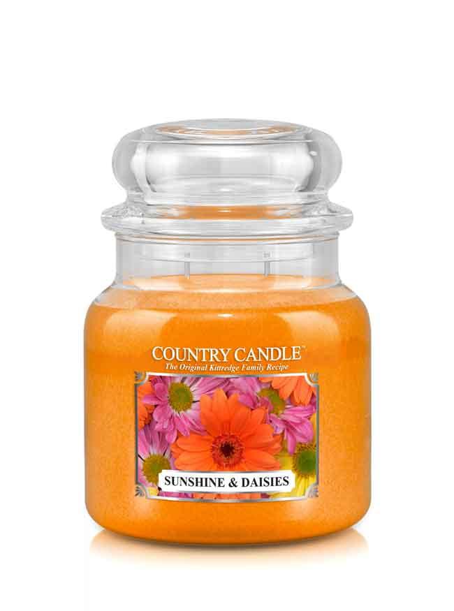 Country Candle Sunshine & Daisies mirisna svijeća srednje veličine 2 fitilja (453 g)