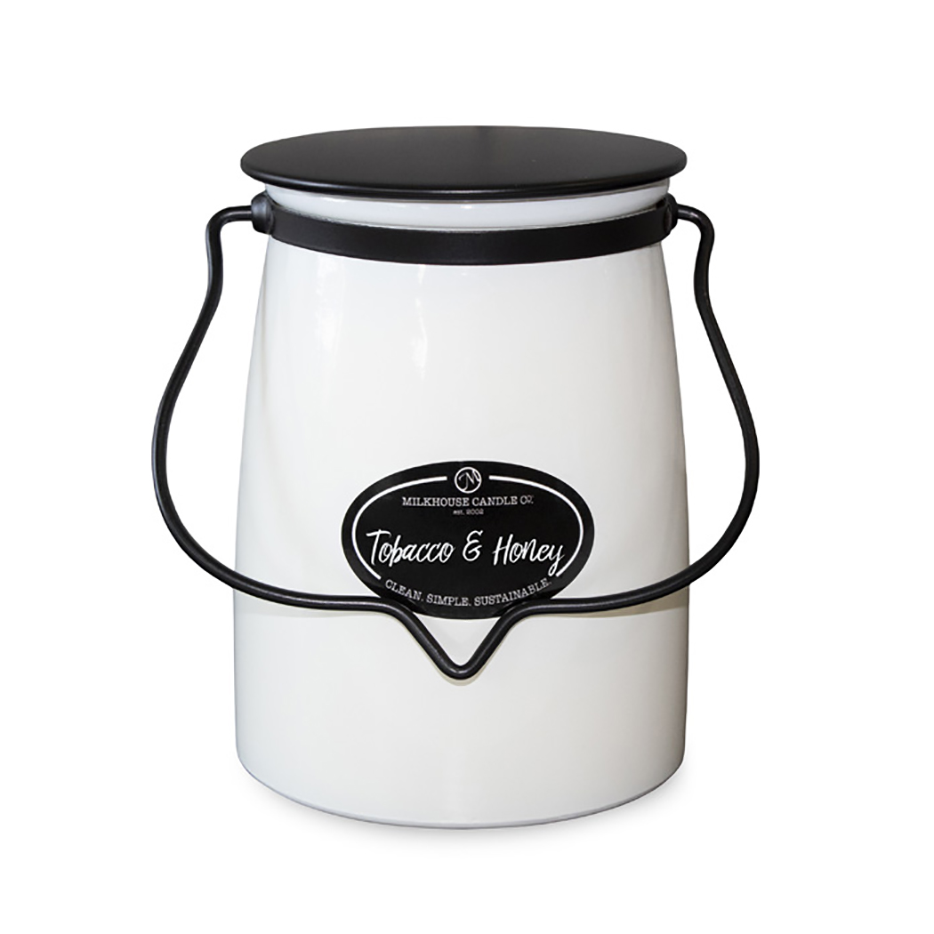 MILKHOUSE CANDLE Tobacco & Honey mirisna svijeća BUTTER JAR (624 g)