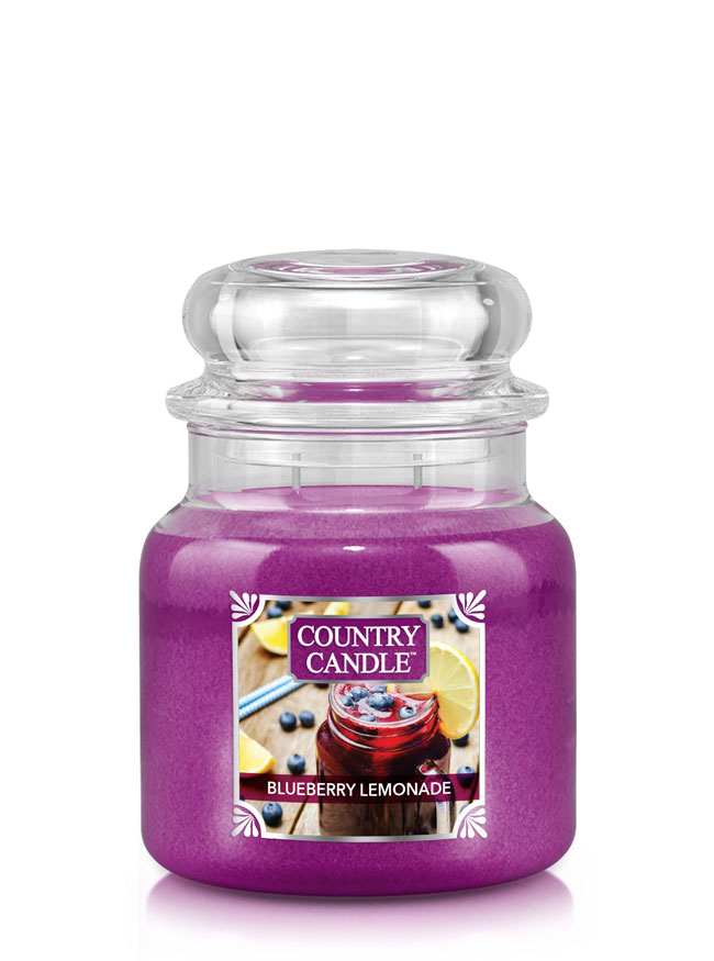 Country Candle Blueberry Lemonade srednja mirisna svijeća s 2 fitilja (453 g)