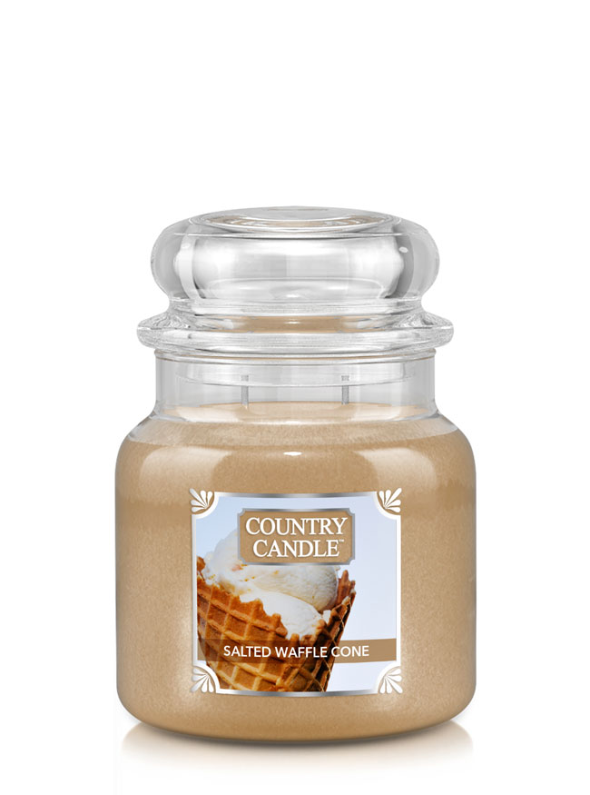 Country Candle Salted Waffle Cone srednja mirisna svijeća s 2 fitilja (453 g)