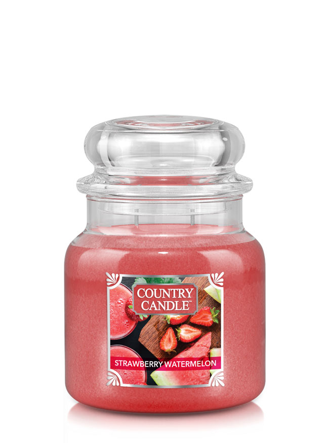 Country Candle Strawberry Watermelon srednje mirisna svijeća s 2 fitilja (453 g)