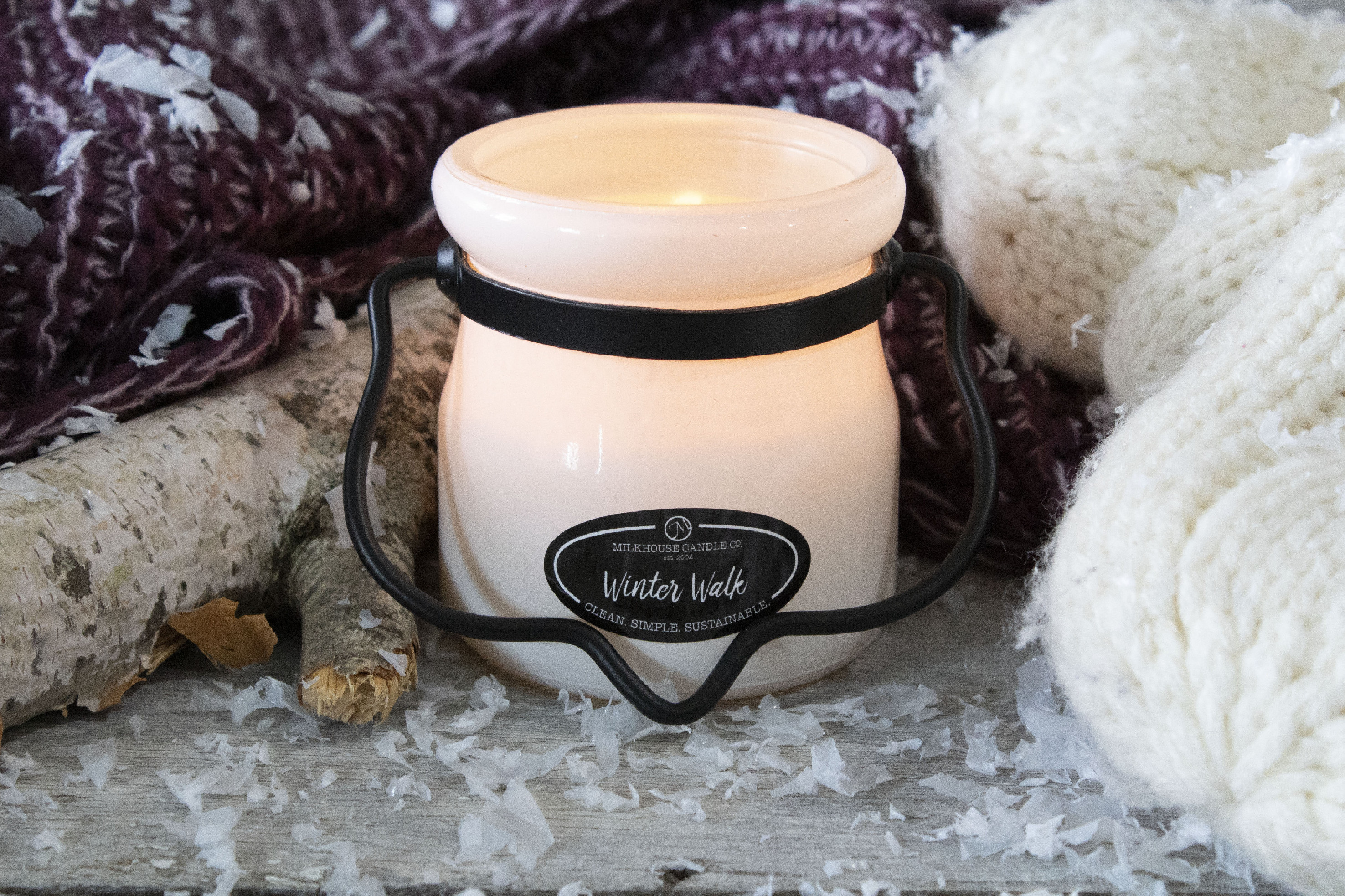 MILKHOUSE CANDLE Winter Walk mirisna svijeća CREAM JAR (142 g)