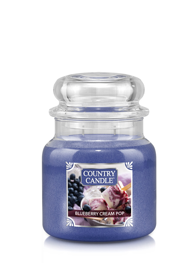 Country Candle Blueberry Cream Pop srednje mirisna svijeća s 2 fitilja (453 g)