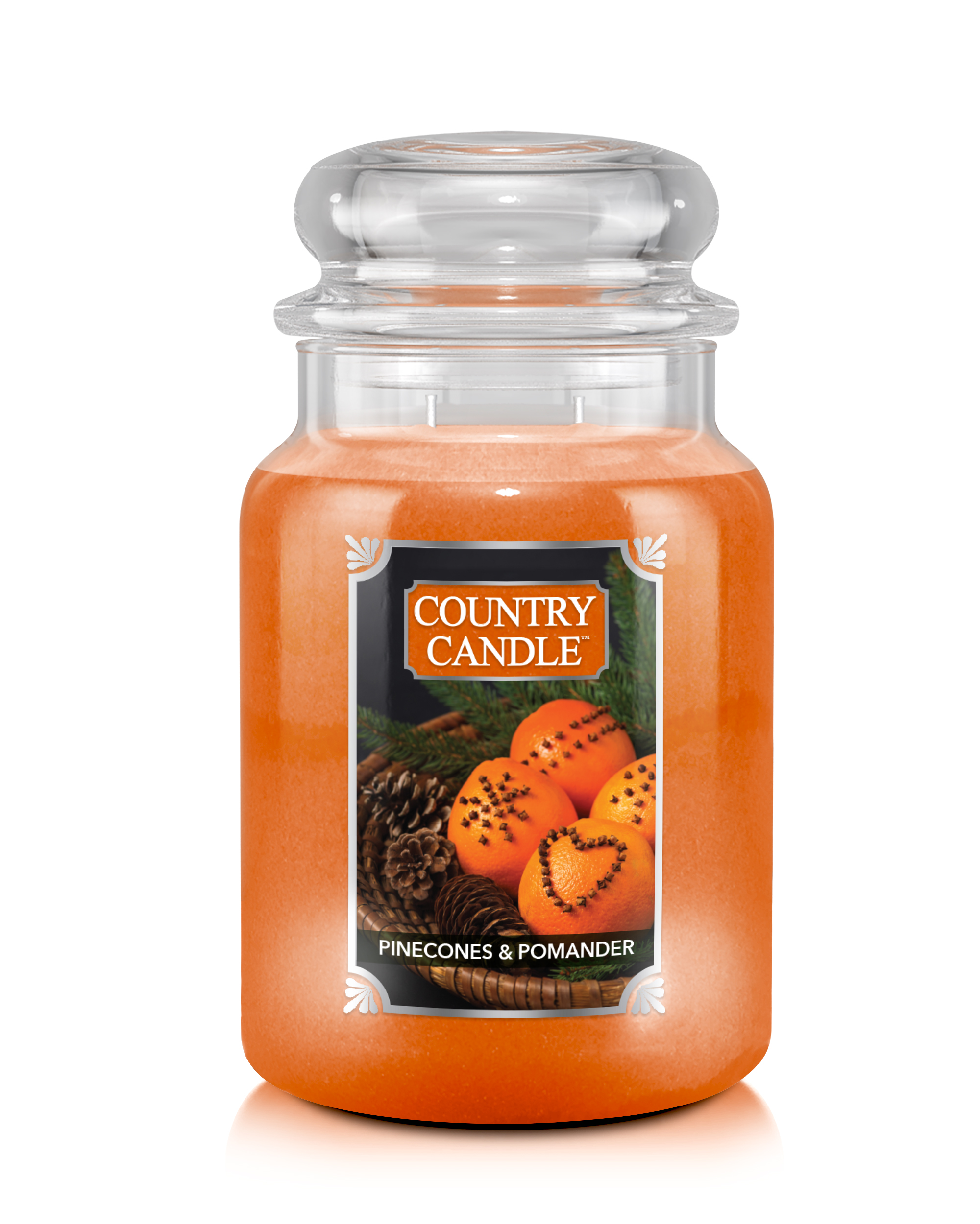 Country Candle Pinecone & Pomander velika mirisna svijeća s 2 fitilja (737 g)